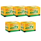 5 Pack Kodak Tri-x 400TX 36 Exposure Professional Black and White 35mm Film