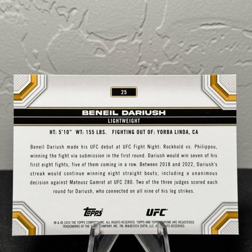Réfracteur à prisme base UFC chromé 2024 Topps 1 - 200 - COMPLÉTEZ VOTRE SET - PYC - Photo 27/237