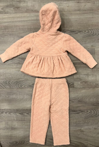 Baby Mädchen Gap rosa Jacke Hose Gr. 18-24M gesteppter Reißverschluss vorne Hoodie Hose 2-teiliges Set - Bild 2 von 18