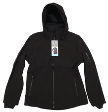 Free Country Ladies Super Softshell Hooded Jacket Black Size Large