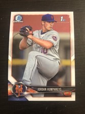 Jordan Humphreys 2018 Bowman Chrome Prospects 1st Bowman #BCP66 New York Mets