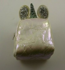 Coin purse pouch unicorn shape key ring bag tag iridescent