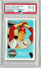 2018 Topps Heritage Steve Carlton Baseball Flashbacks PSA 10