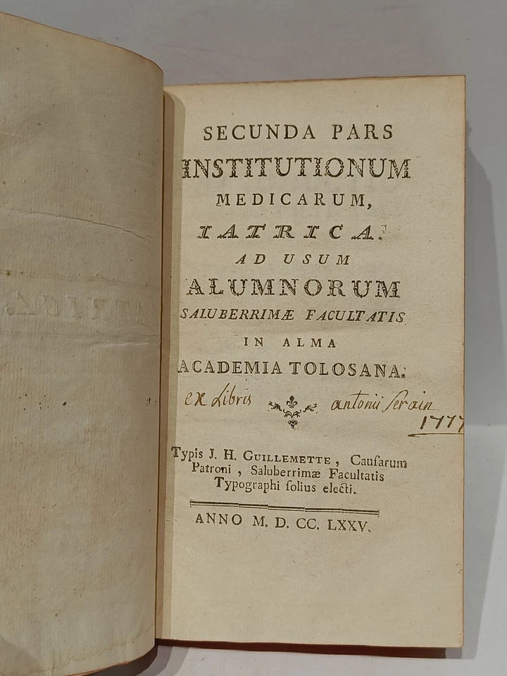 MÉDECINE ANCIENNE - IATRICA AD USUM ALUMNORUM IN ALMA ACADEMIA TOLOSANA - Photo 3/4