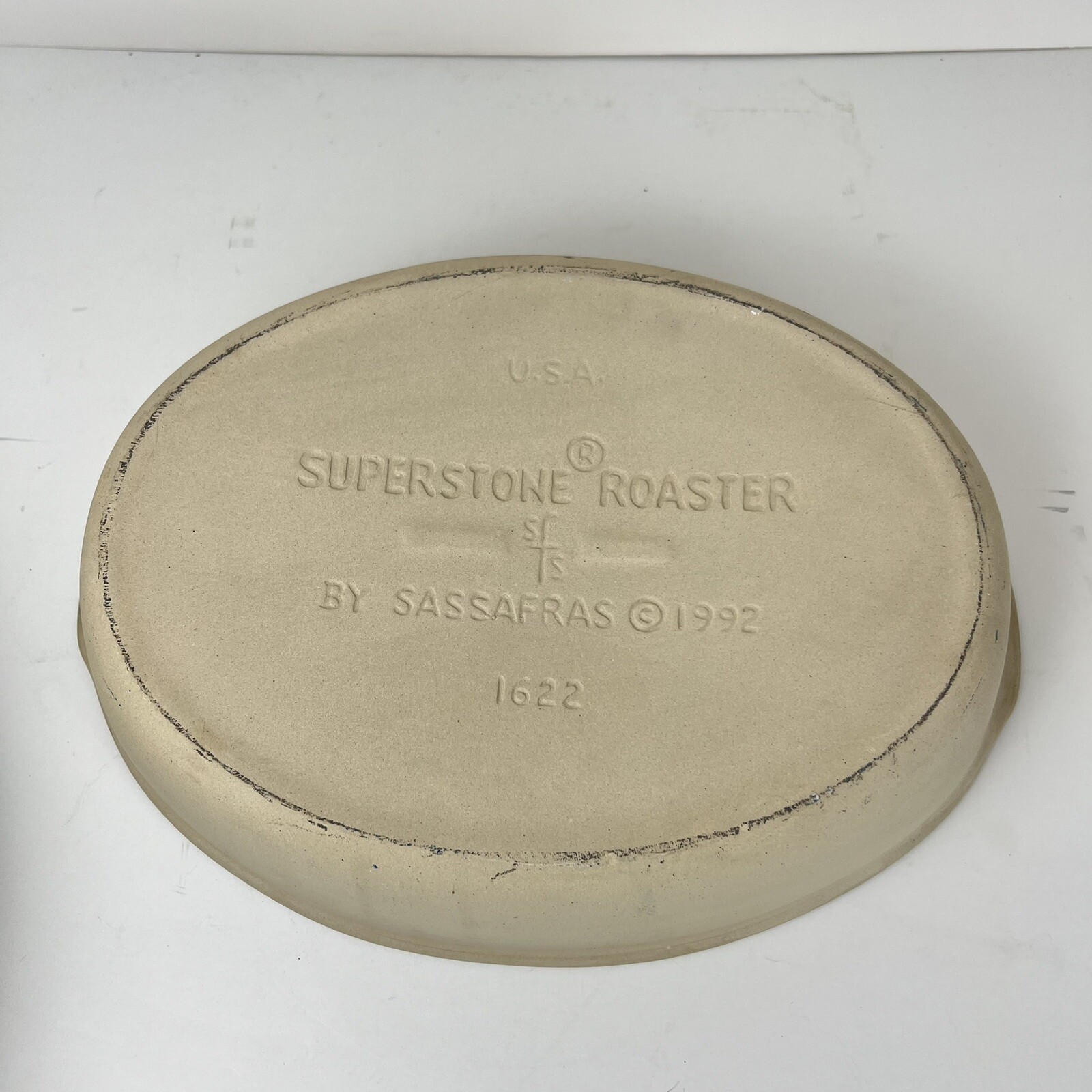 Vintage Sassafras Superstone Roaster 1622 USA Super Rare Stoneware Cooking Bake eBay
