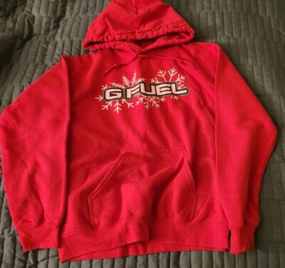 G FUEL Holiday Hoodie Pullover Hooded Sweatshirt RED SMALL
