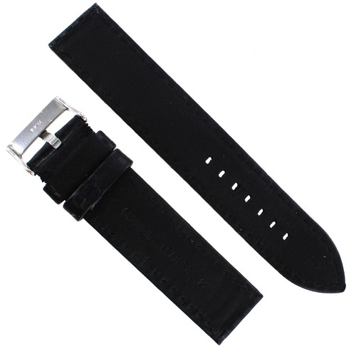 20mm Milano Carbon Fiber Black Same Color Stitch Padded Mens Watch Band 18470 - Picture 3 of 3