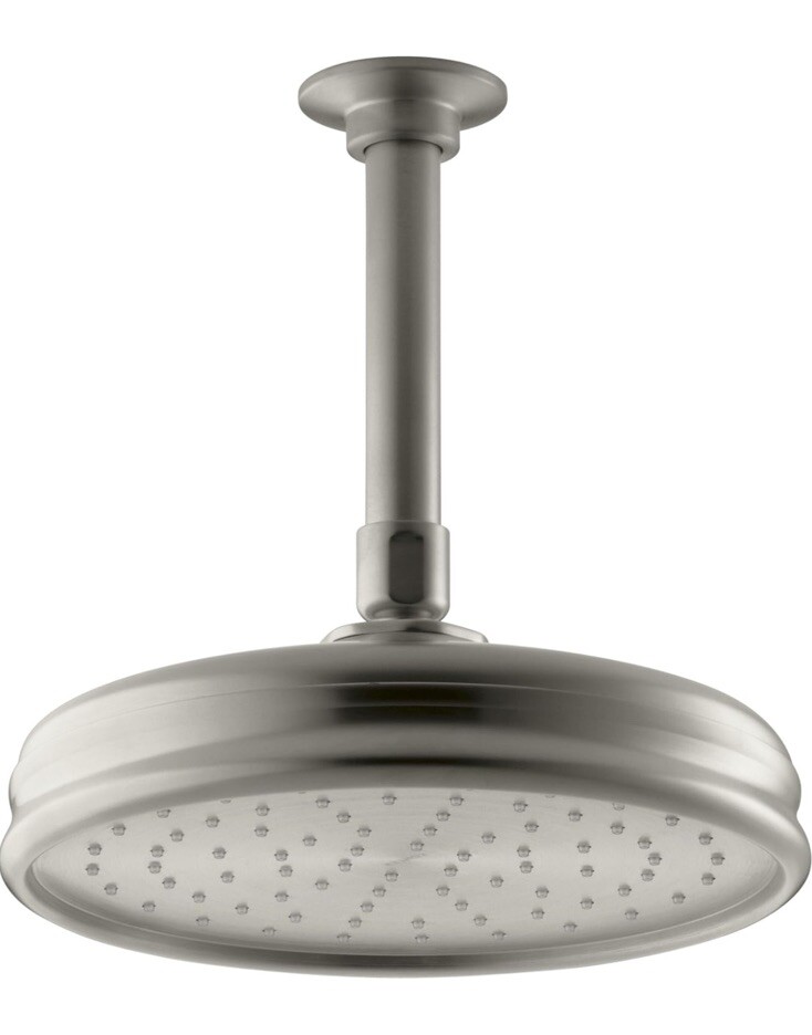 Kohler K-13692-BN 8" Traditional Round Rain Shower Head, the Rainhead Collection