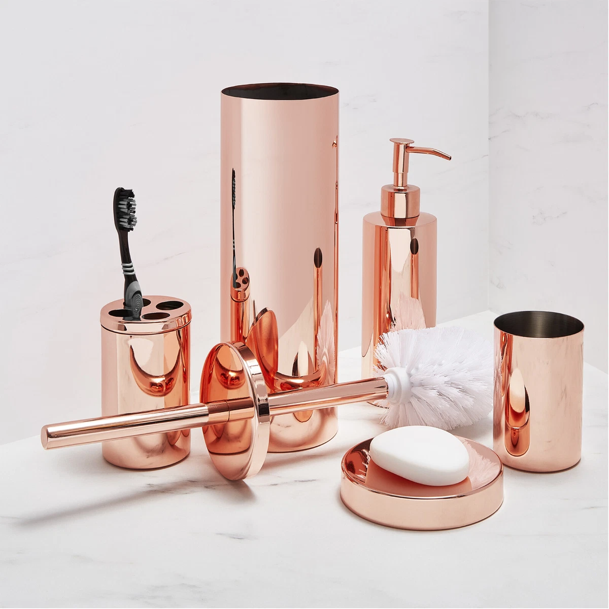 Tvunget Portal Skinnende Copper Bathroom Accessories with Polished Finish | eBay