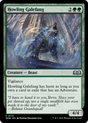 x1 Howling Galefang WOE MTG 175 UNCOMMON M/NM 1x