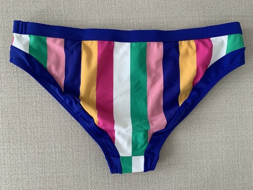 BODEN BIKINI BOTTOMS Size 10 Santorini Stripe Blue Green White Pink Yellow - Picture 2 of 5