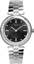 Versace VE2J00521 New Lady black silver Stainless Steel Women's Watch NEW