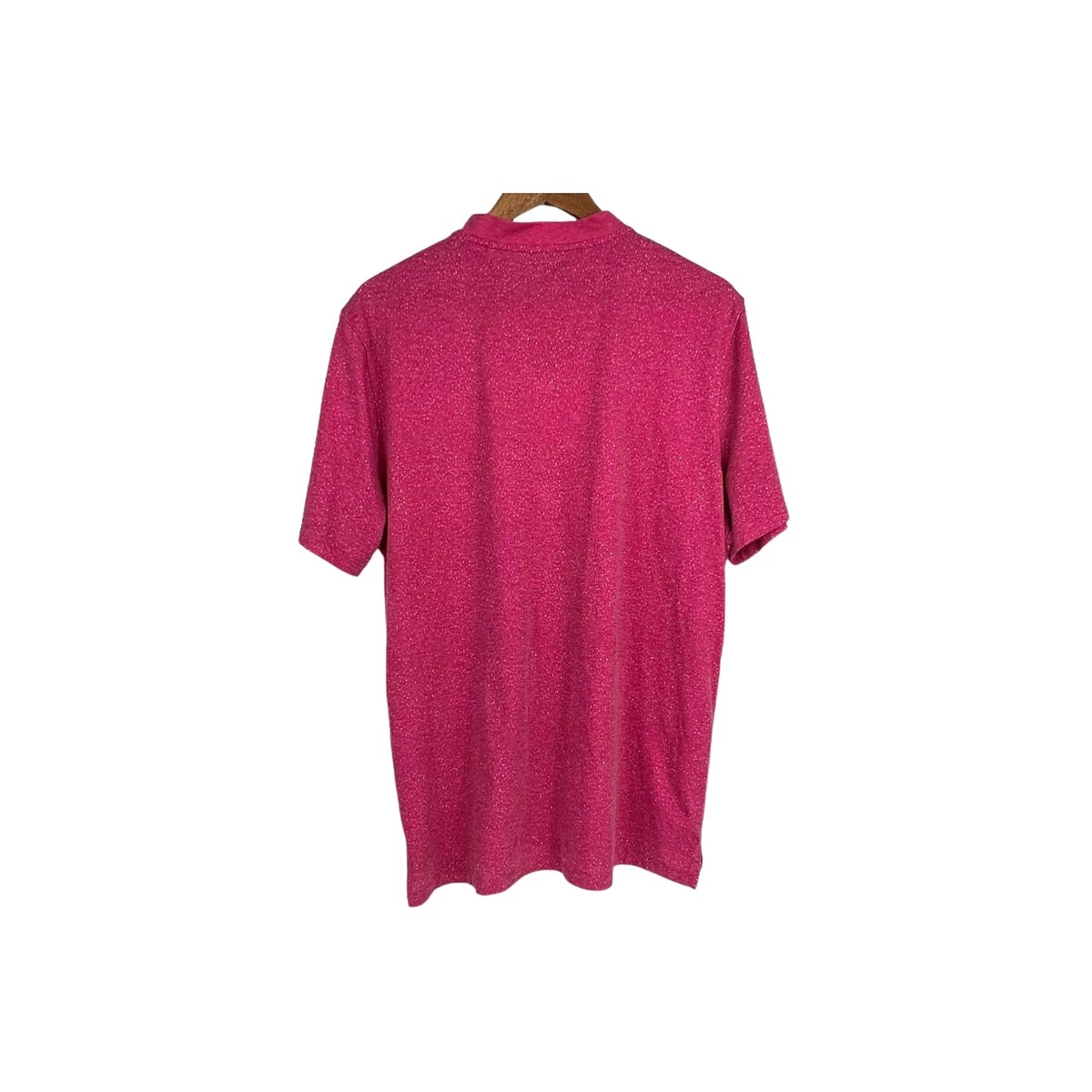 Men s Nike Golf Modern Fit Dri Fit Henley T Shirt Size XL Pink White