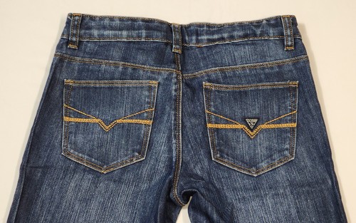 GUESS KIDS BOY SKINNY FIT BLUE JEANS DENIM ADJUSTABLE WAIST SIZE 8 - Picture 4 of 7