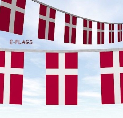 10 Meter Denmark Flag Bunting - 20 XL Danish Flags, Outdoor Party Decor, National Theme Celebration 8 thumbnail image
