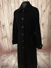 Long Tall Sally Size 16 Black Full Length Long Overcoat Trench Wool Steampunk