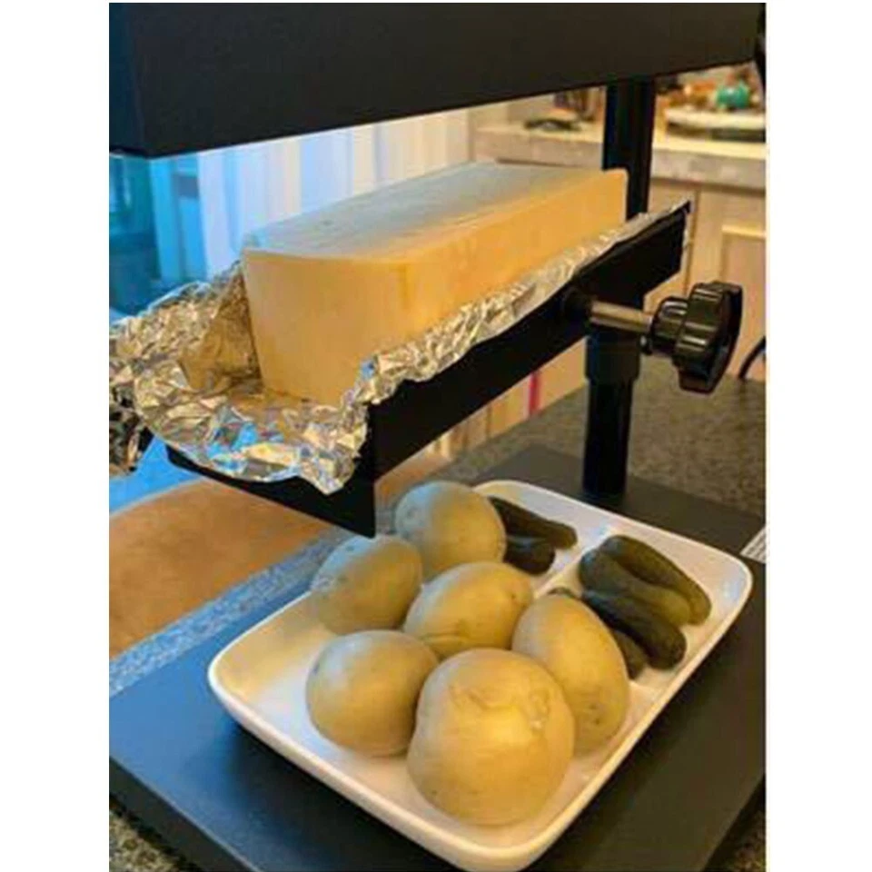 Parrilla de calentamiento eléctrica de media rueda para derretir queso seco 110 V Foto 3 de 3