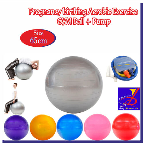 Pregnancy Birthing Aerobic Exercise Fitness GYM Yoga Ball SIZE 65cm UK Seller