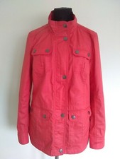 Mantaray Authentic Approved Goods! Peach Funnel Neck Cotton Wax Jacket Size 10
