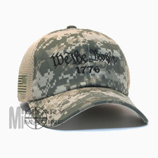 We The People 1776 2A US Flag Hat ACU Digital Pattern UCP Micro Mesh Cap