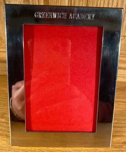Marco de fotos personalizado enchapado en plata Greenwich Academy grabado 3X4 nuevo con etiquetas - Imagen 6 de 16