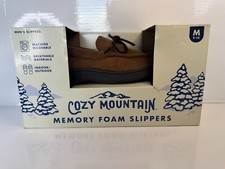 Cozy Mountain Memory Foam Slippers- Mens Size M 9-10