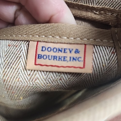 Dooney & Bourke Signature Print Plaid Handbag Purse Shoulder Bag Tassels Charm - Picture 17 of 24