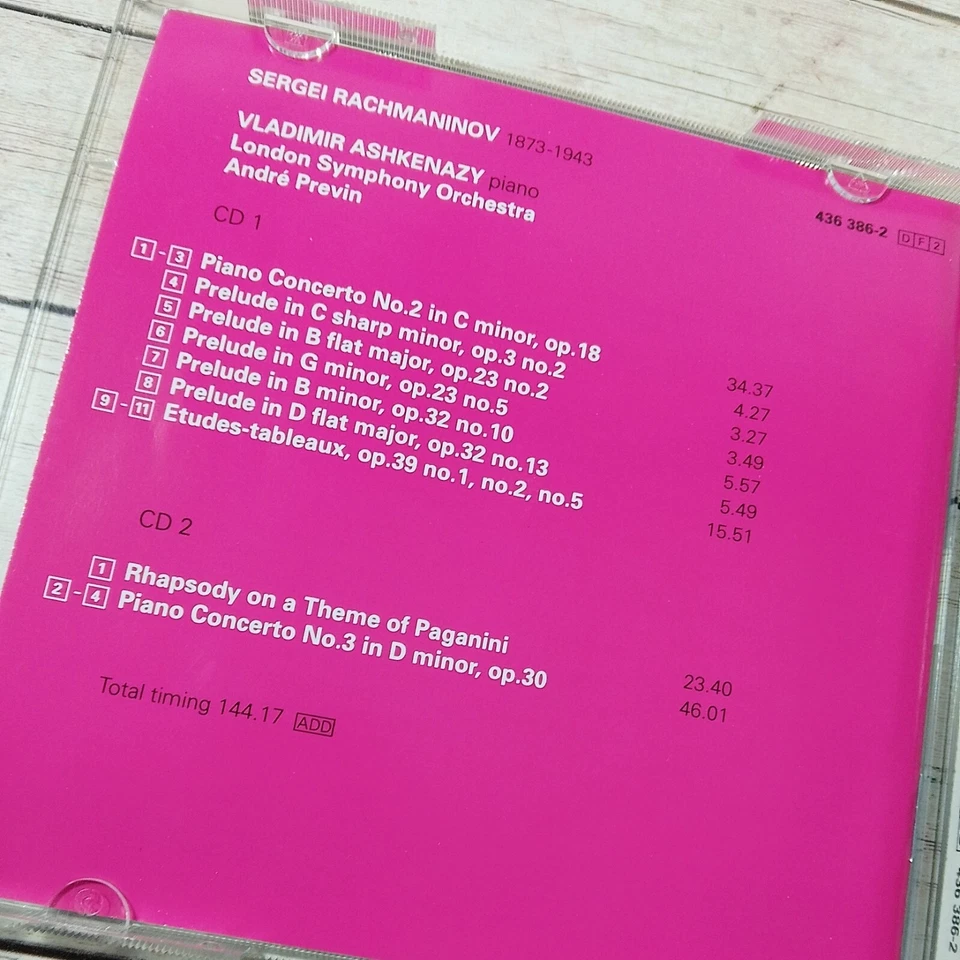 Favourite Rachmaninov CD - Vladimir Ashkenazy - Decca 2x CD - Foto 4 de 4