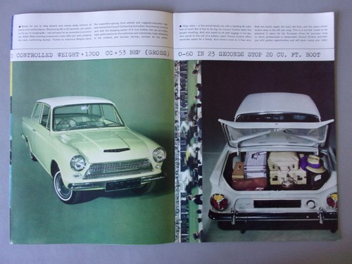 FORD CORTINA MK1 orig 1963 UK Mkt Full 16pp Sales Brochure - Picture 5 of 10