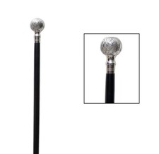 Handmade Brass Ball Head Handle Wooden Walking Stick Victorian Look Cane Item