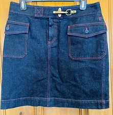Ralph Lauren Lauren Jeans Co denim dark blue mini skirt metal accent womens 5