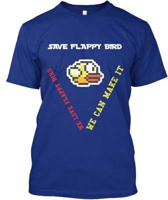 Save Our Flappy Bird T-Shirt Made in the USA Size S to 5XL