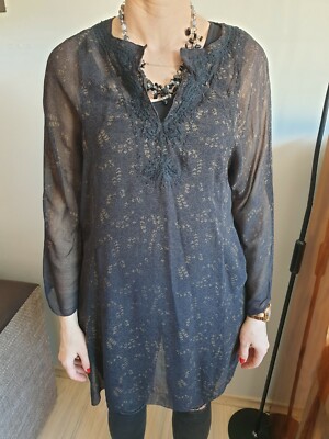Womens NOA NOA Sheer Dress Tunic Top size S/36/UK10 Very Good Condition