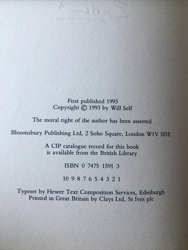 Will Self My Idea Of Fun SIGNIERTE ERSTAUSGABE HARDCOVER Bloomsbury 1993 - Bild 10 von 16