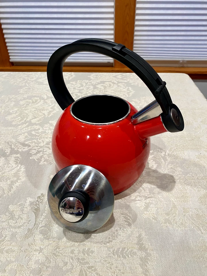 Cuisinart Enamel Steel Tea Kettle - Red - Image 2 of 4