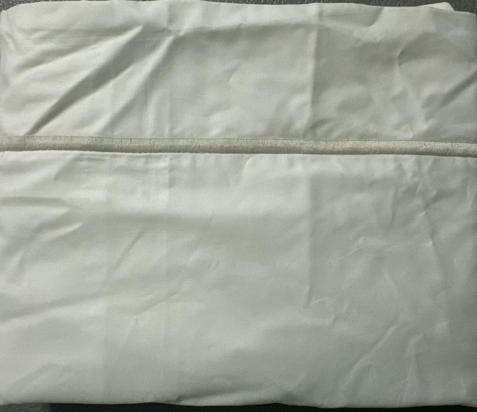 Yes Delorme Paris QUEEN SHAM 100% Cotton 22x30 Washable White Embroidered Ivory - Image 2 of 4