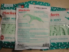 4 Packs Of Plackers Dental Flossers Micro Mint - 90 Count -360Ct Total #K5