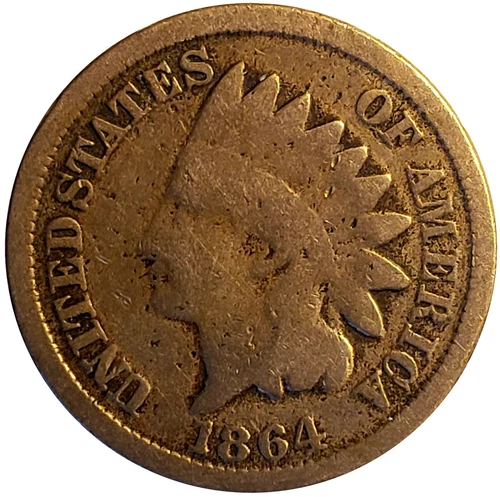 1864 INDIAN HEAD CENT PENNY 1C GOOD #MC_236