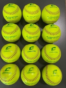 Champro Used Slow Pitch Softballs Red Seam Synthetic USA/ASA- One Dozen