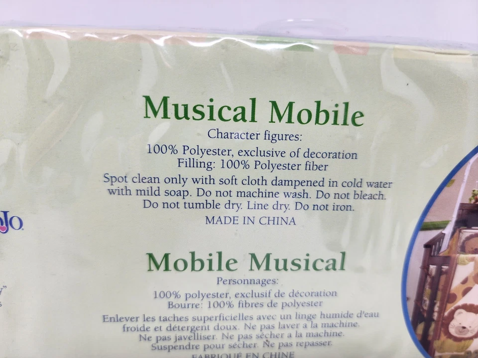 Pequeña Ropa de Cama de Nojo Bebé Safari Musical Móvil Mariposa Mono Rana Nuevo Foto 4 de 4