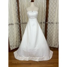 Beautiful Vintage 90s Mori Lee Strapless Satin Wedding Gown