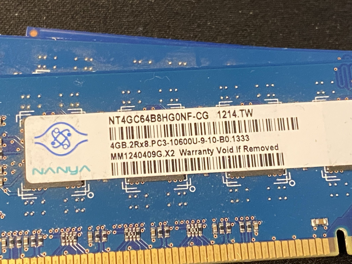 Nanya 4GB 2Rx8 Desktop Memory RAM NT4GC64B8HG0NF-CG PC3-10600U
