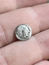 MYSIA. Lampsacus 500-400 BC Ancient Greek Silver Old Coin Di Obol Athena & Janus