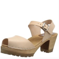 Mia Greta Open-Toe Clogs Mules Sandals Natura...