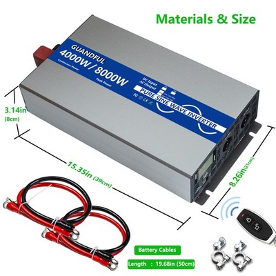 12V auf Reiner Sinus Wechselrichter Spannungswandler 230V 2500W 5000W 4000W