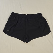 Lululemon Tracker Shorts Size 16 Black Lined Gym Running Athleisure Wear