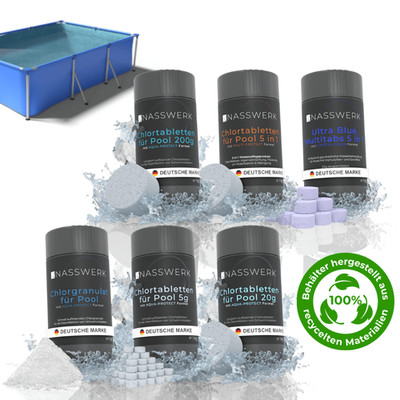 Poolchemie Chlor-Granulat Chlortabletten 5 in 1 für Whirl-Pool Multitabs 1-10kg