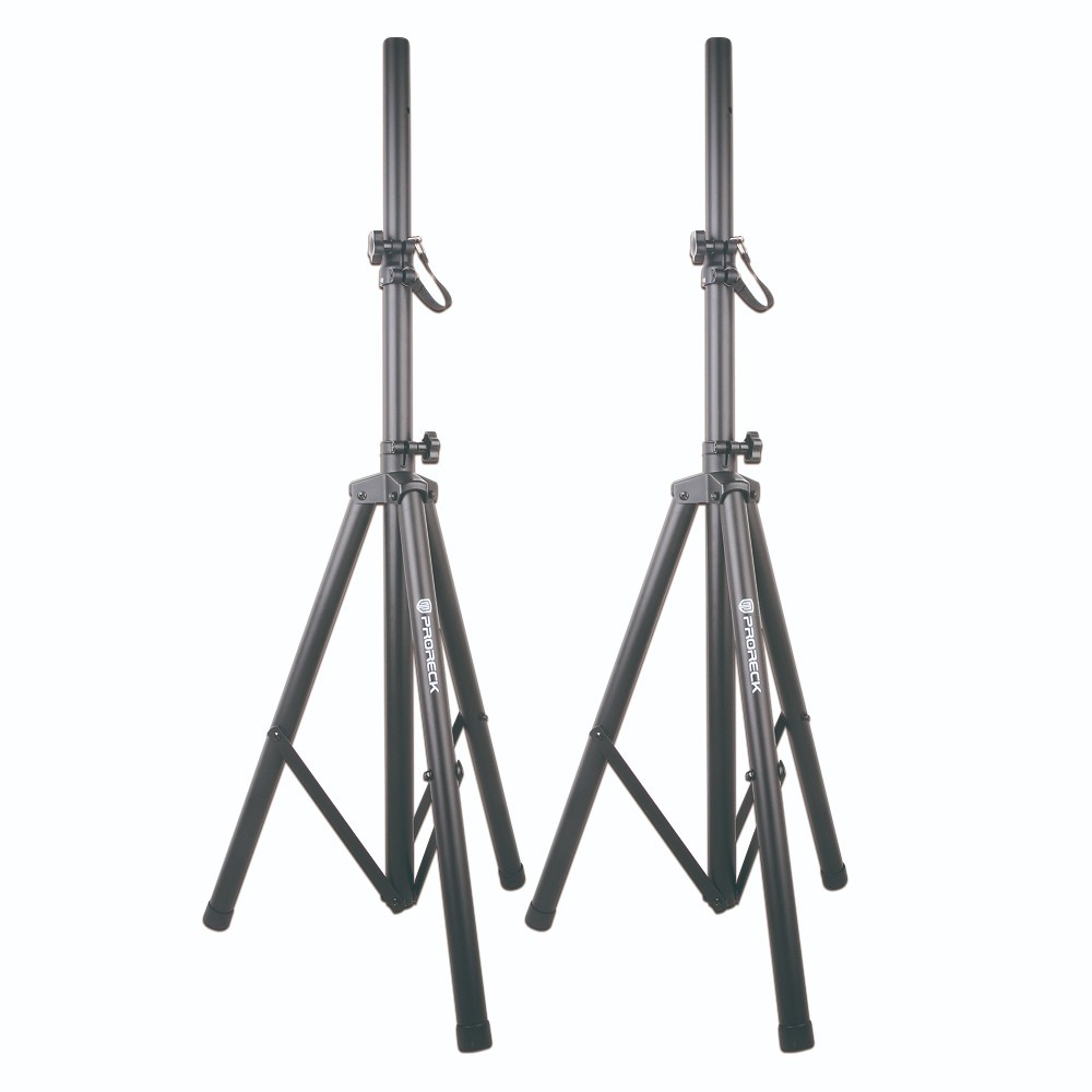 PRORECK Tripod Speaker Stands Pair Adjustable 4-6 ft DJ PA System Steel