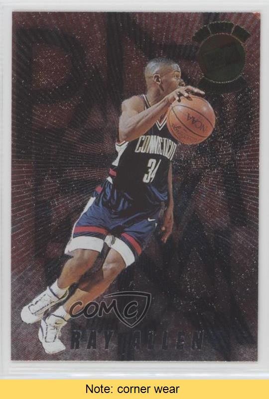 1996 Press Pass Pandemonium Ray Allen #PM2 Rookie RC HOF READ 0b3