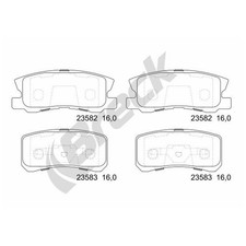 Satz Bremsbeläge Bremsklötze hinten für Mitsubishi Outlander 2 CWW | 26226767